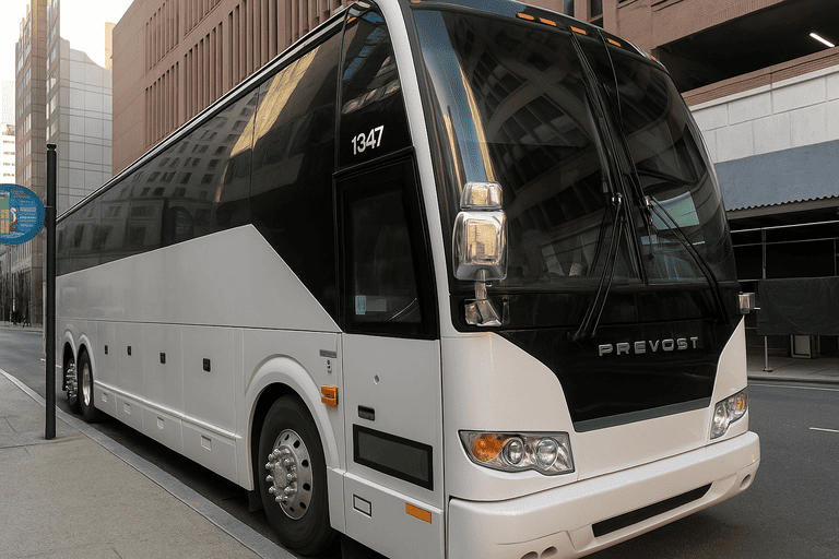 a Augusta Minibus Company coach bus