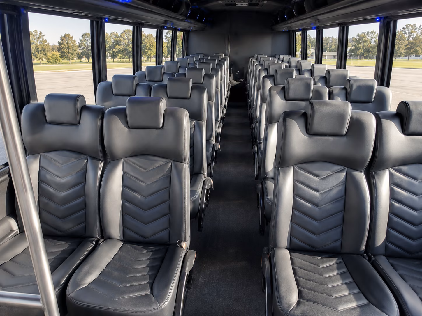 augusta 18 passenger minibus inside