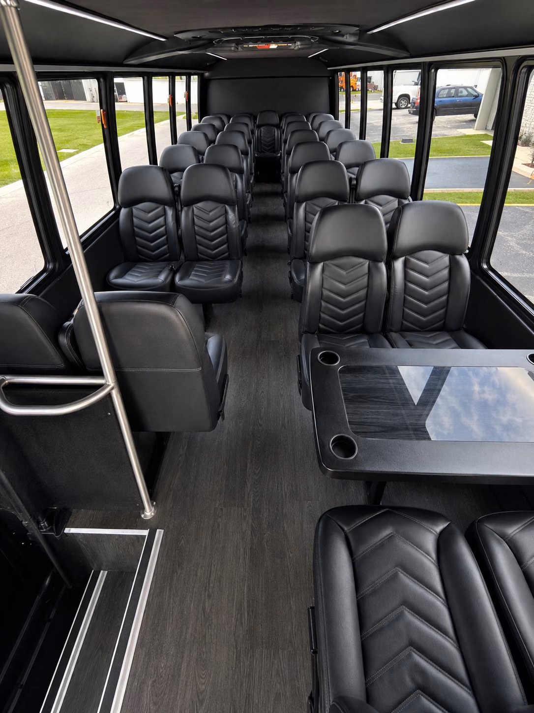 augusta 18 passenger minibus interior
