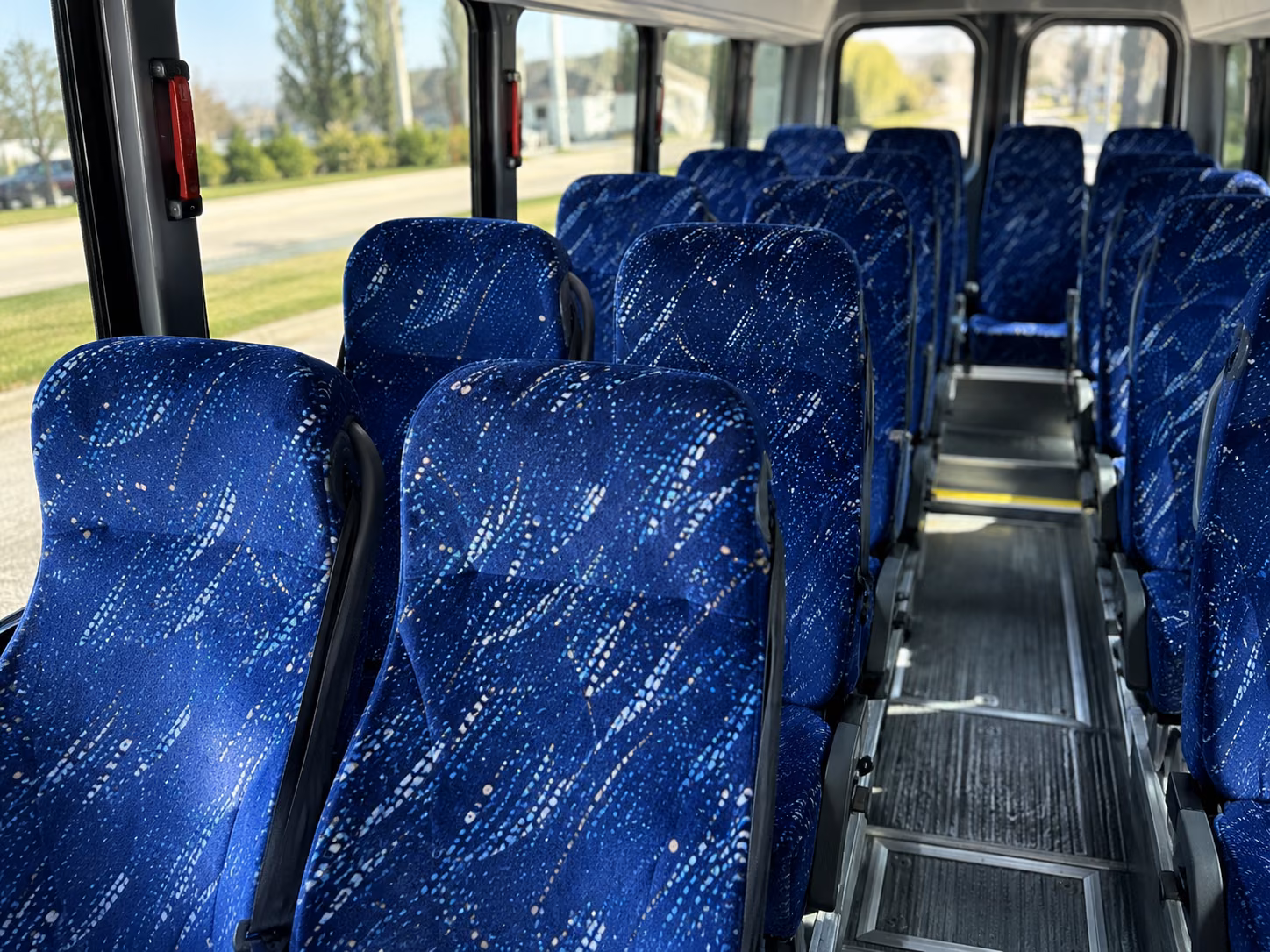 augusta 20 passenger minibus interior