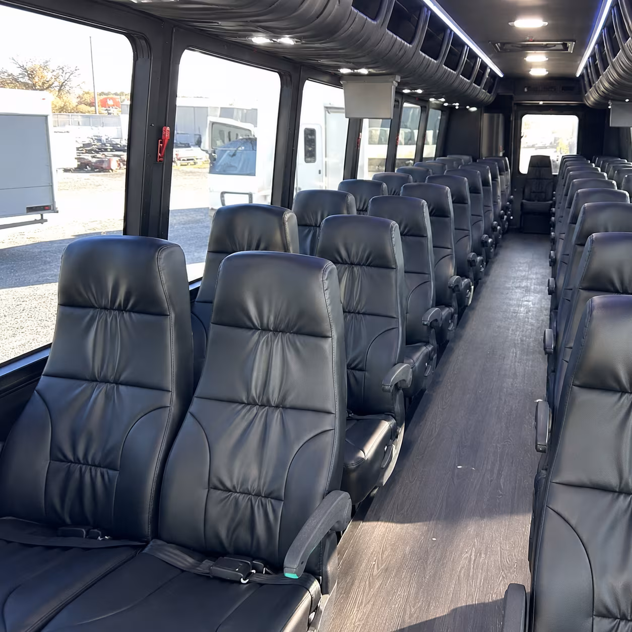 augusta 25 passenger minibus inside