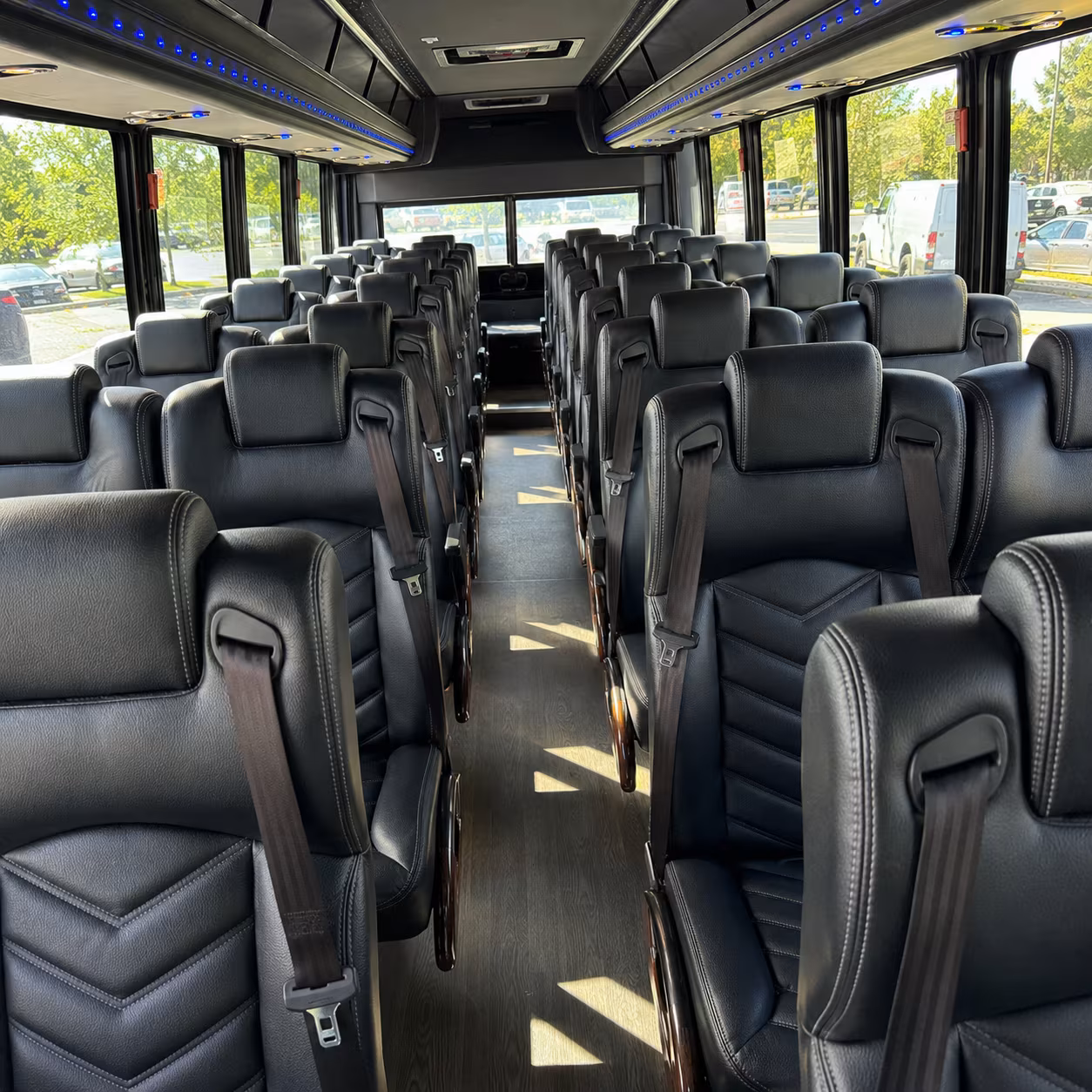 augusta 28 passenger minibus inside