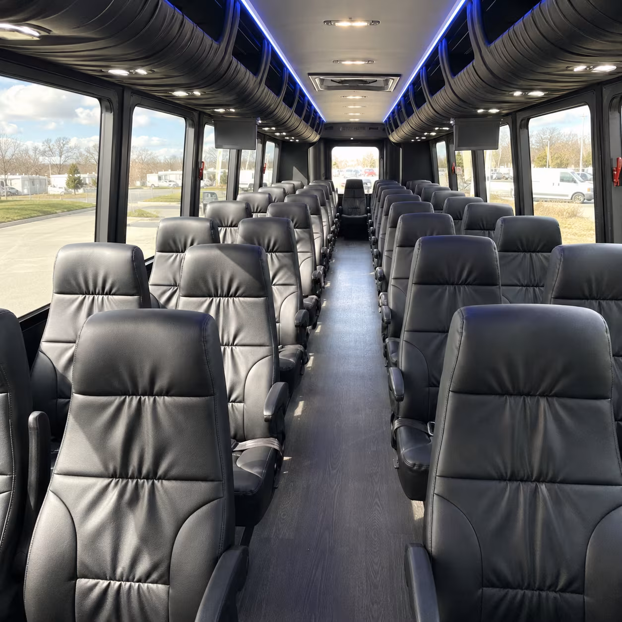augusta 28 passenger minibus interior