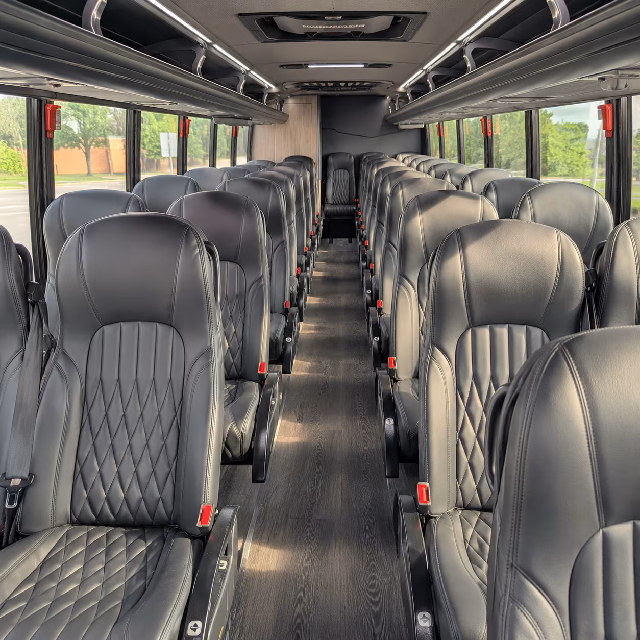 augusta 30 passenger minibus inside