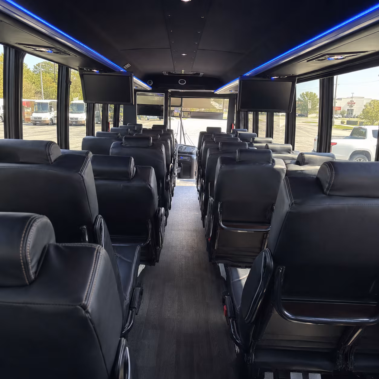 augusta 30 passenger minibus interior