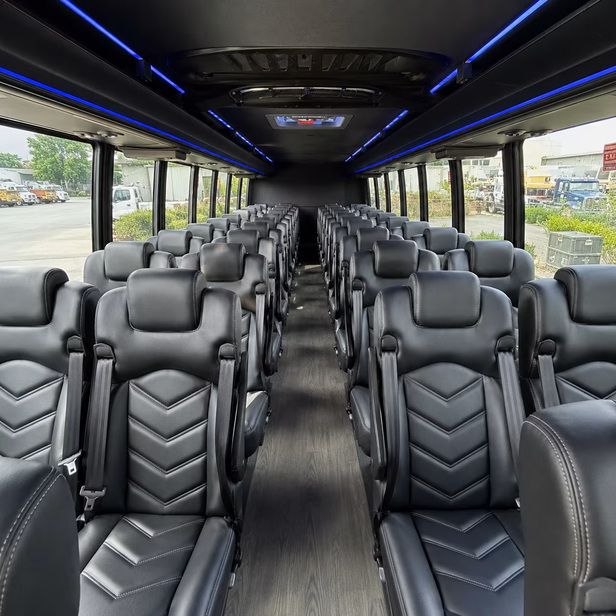 augusta 35 passenger minibus interior