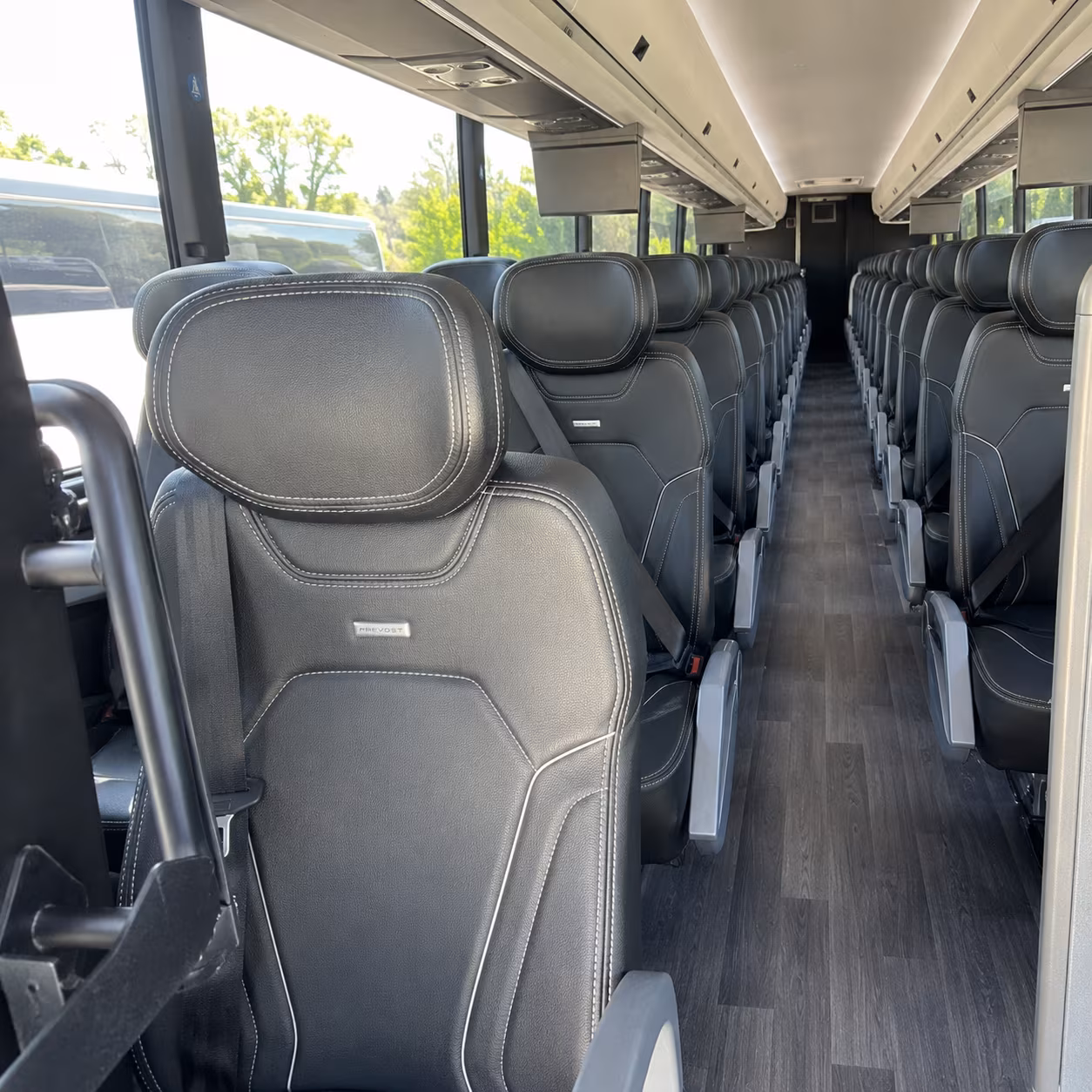 augusta 47 passenger charter bus interior