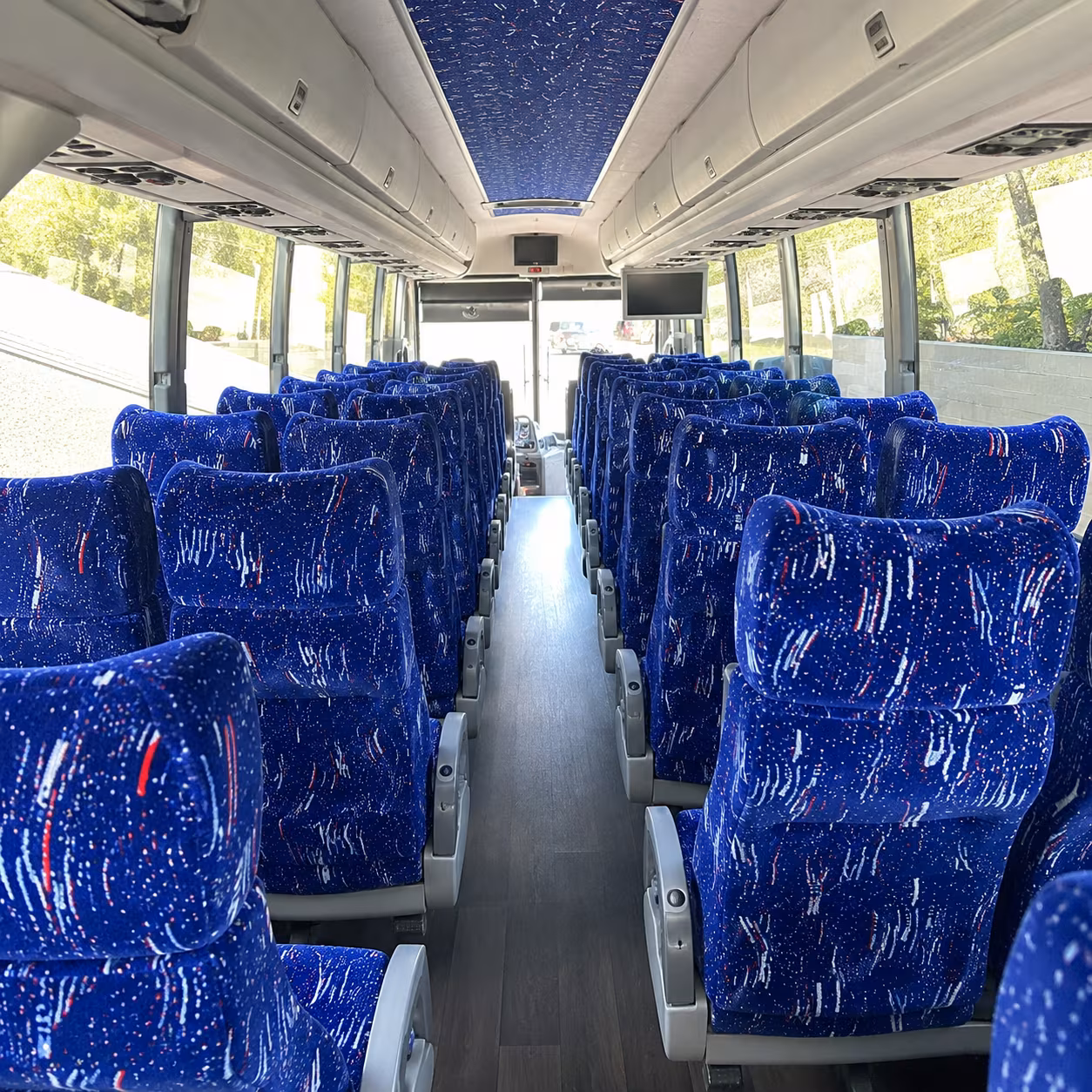 augusta 50 passenger charter bus interior