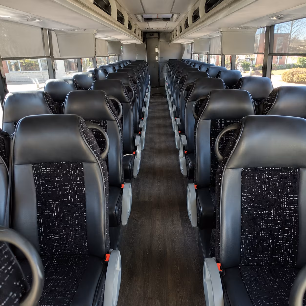 augusta 54 passenger charter bus inside