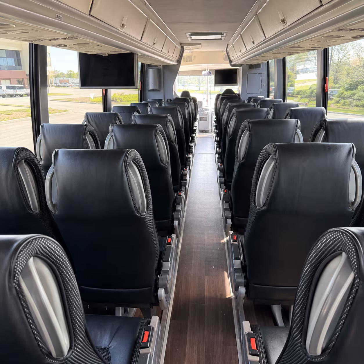 augusta 56 passenger charter bus inside