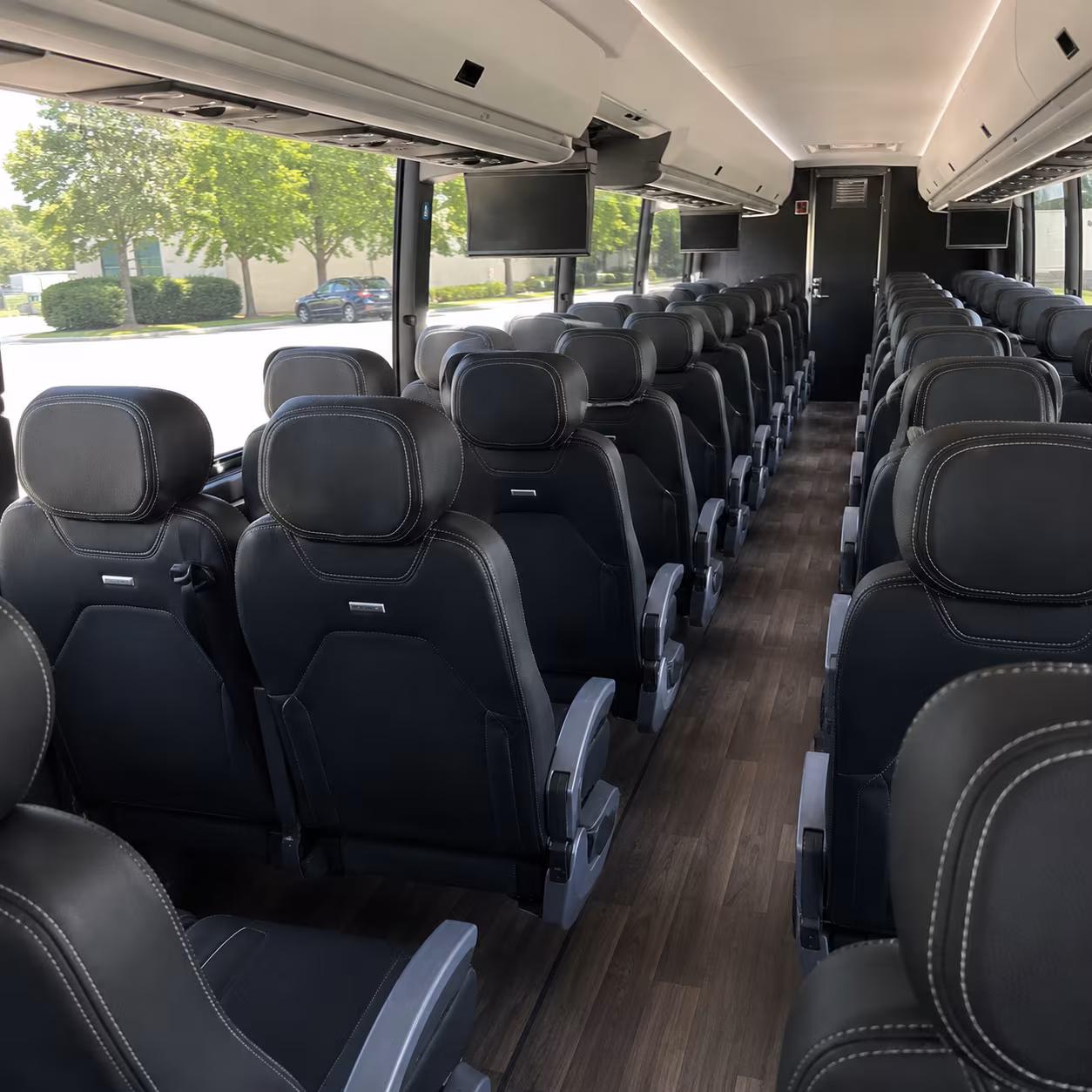 augusta 56 passenger charter bus interior