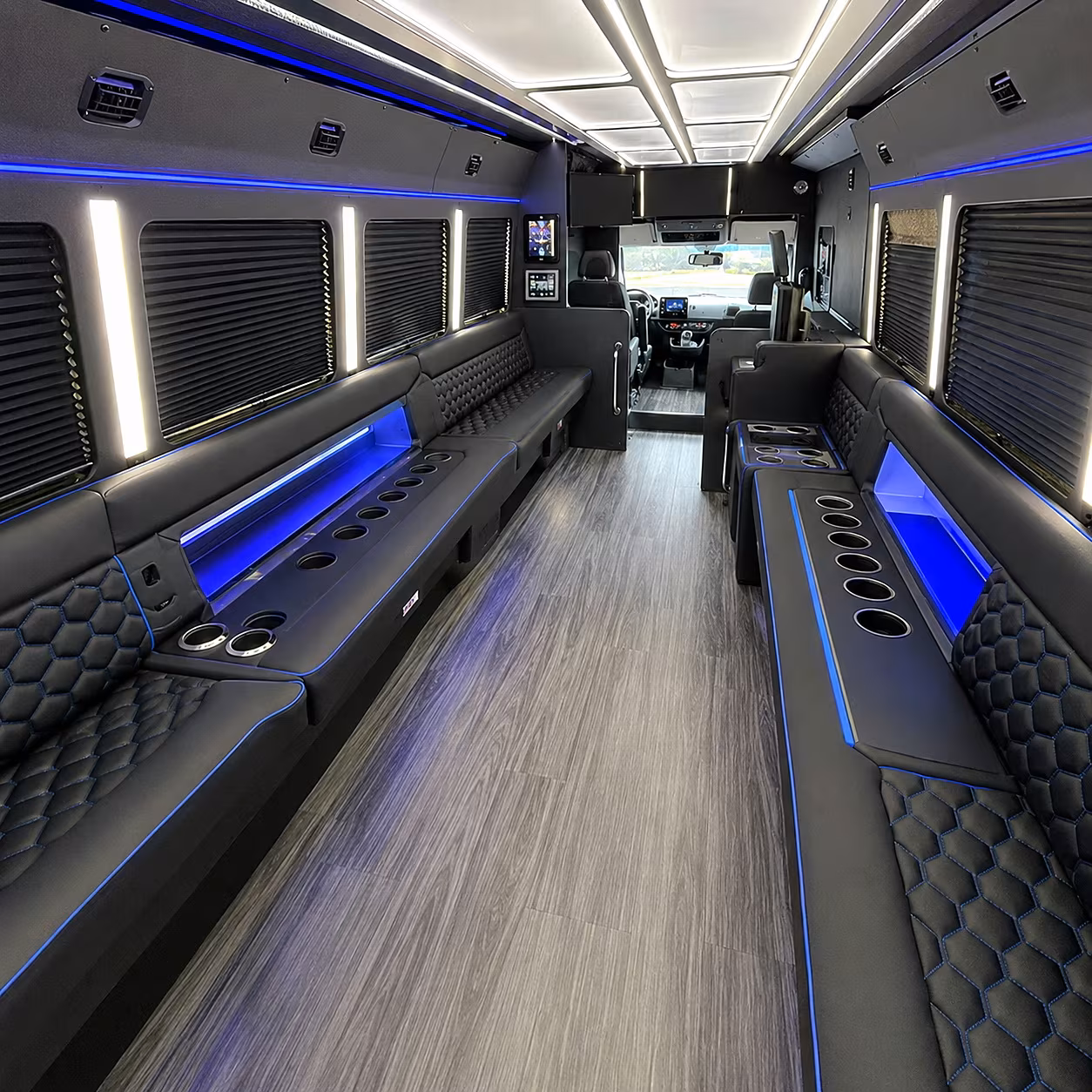 augusta party bus interior